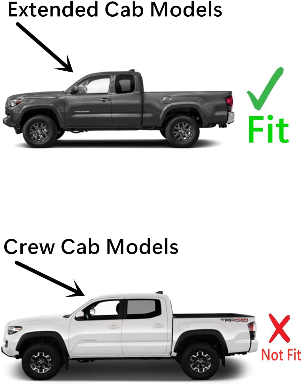 Driver Left Side Rear Quarter Window Quarter Glass Compatible with Toyota Tacoma 2&4 Door Extended Cab Pickup 2005-2015 Models