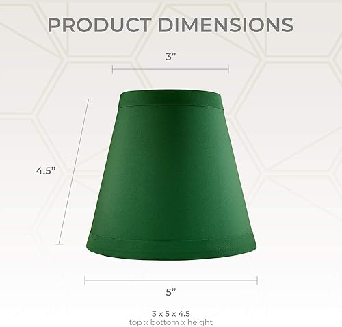 Miniatura 2 de Royal Designs CS-1001-5GRN-6 - Pantalla de lámpara de araña con clip, 3 x 5 x 4.5 pulgadas, color verde, juego de 6