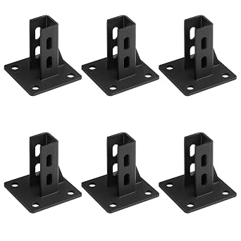 6 Pcs 2020 Aluminum Extrusion Base, for 2020 T Slot, Floor Mount