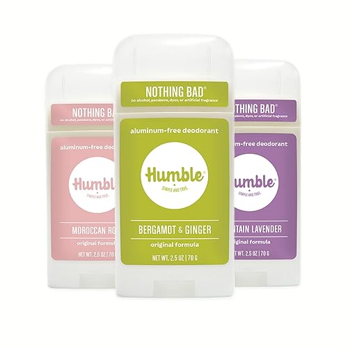 HUMBLE BRANDS - Formula original de desodorante sin aluminio Control de olores, larga duración, bicarbonato de sodio, aceites esenciales, sutil y
