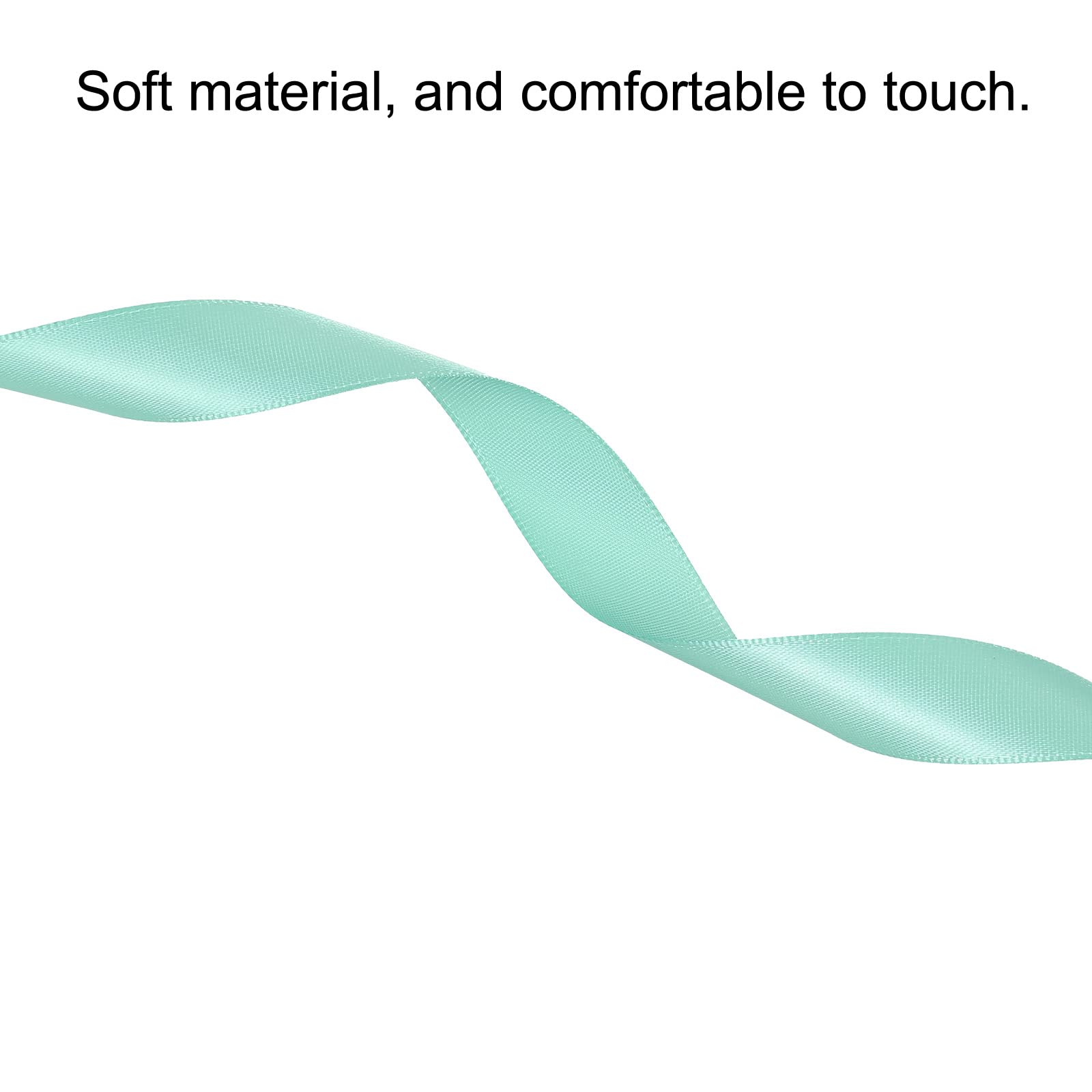 PATIKIL 0.79 Inch Wide 100 Yards Satin Ribbon, Solid Crafts Roll for Party Home DIY Wrapping Decoration Sky Blue - Image 3