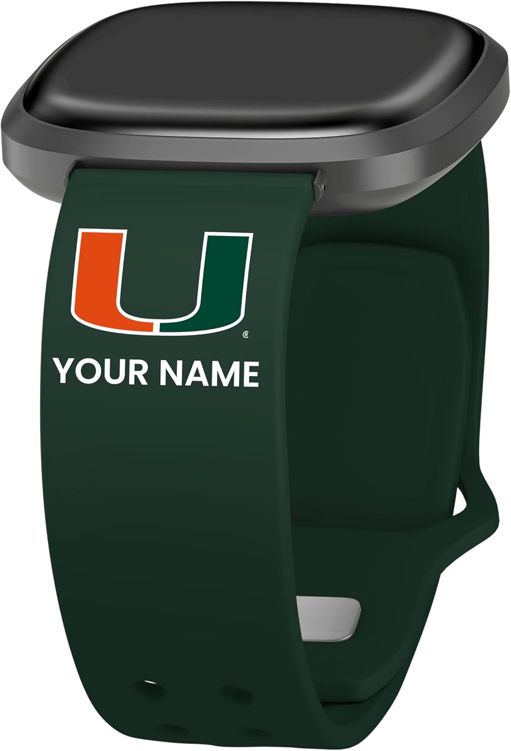 Affinity Bands Miami Hurricanes HD Watch Band Compatible with Fitbit Versa 3 and Sense