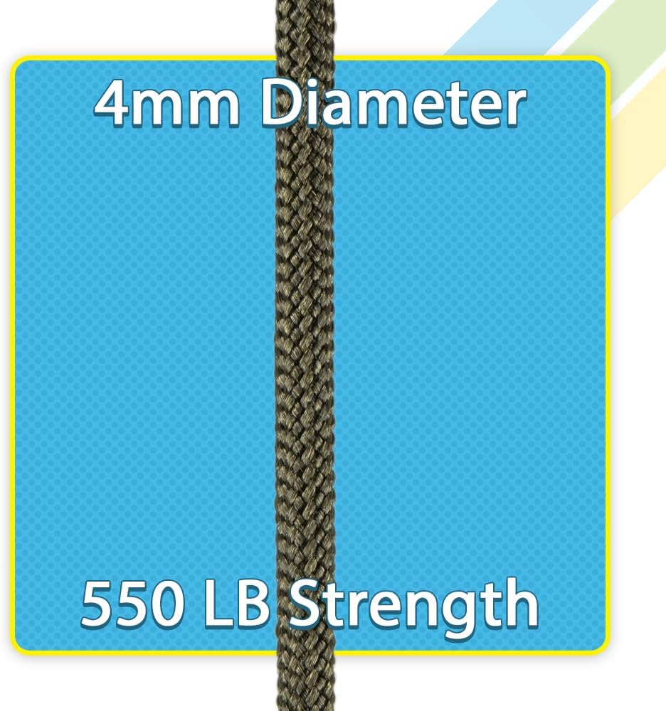 West Coast Paracord 550lb Paracord Spools – 7 Strand Type III Tactical Parachute Cord for Hiking, Camping, and Fishing – Neon Yellow (100 ft)