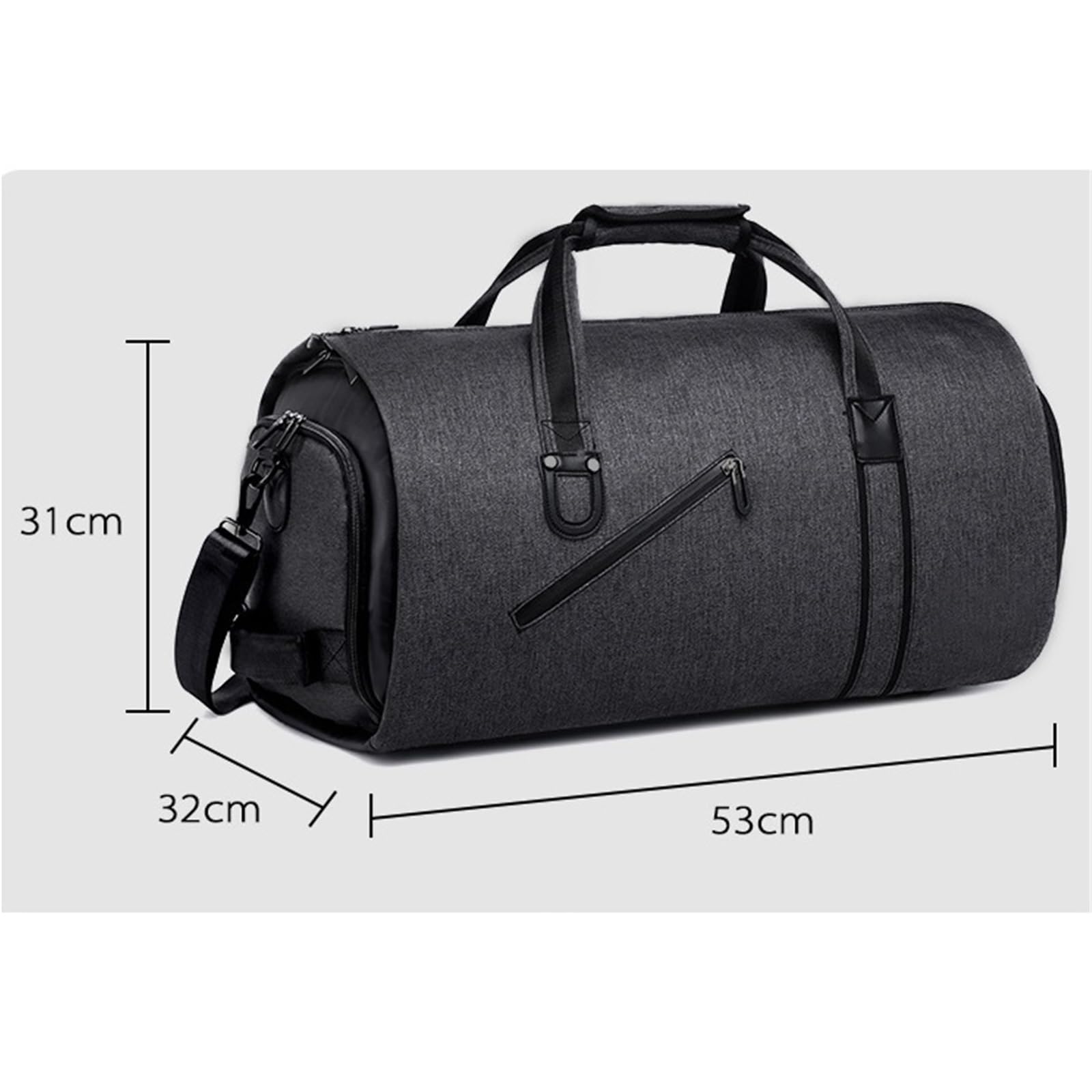 Equipaje de Mano for Hombre, Bolso de Viaje Deportivo, Bolso de Mano de Gran Capacidad, Bolso de Mano Plegable for Negocios, Compartimento for Zapatos de Hombro.