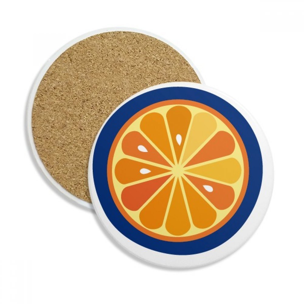 Sous-verres céramique O alphabet orange boisson tasse 2pcs