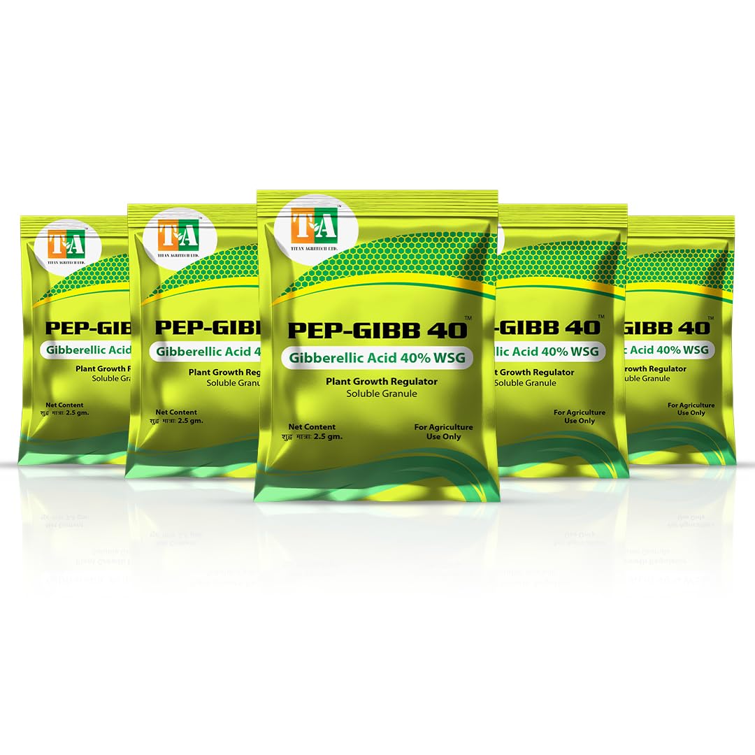 Titan Agritech Limited PEP GIBB 40 Gibberellic Acid 40% WSG | Plant Growth Regulator & Enhances Flowering_12.5g