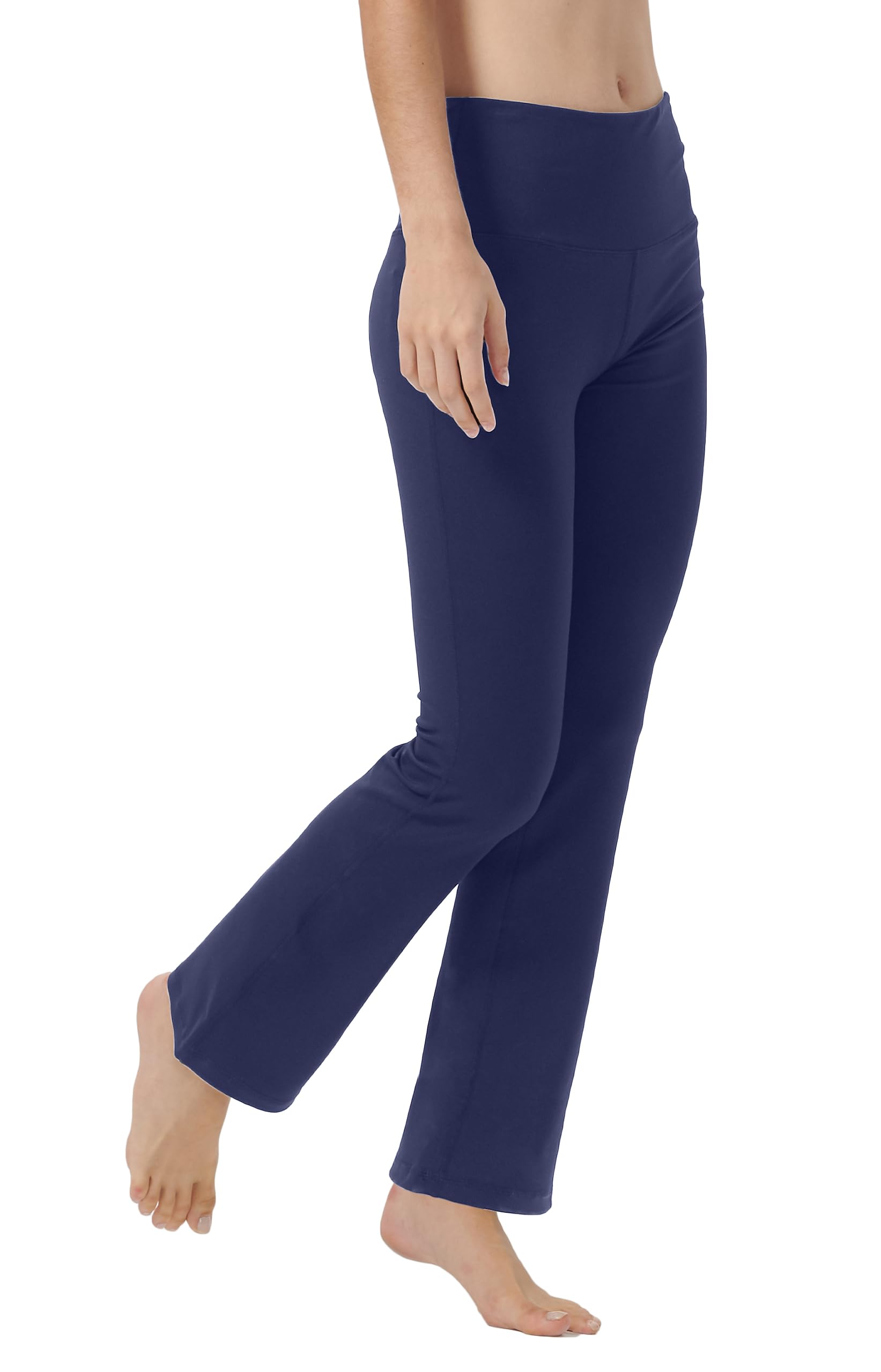 LaiEr Pantaloni da Yoga da Donna con 4 Tasche Pantaloni da Lavoro a Vita Alta 4 Vie Stretch Controllo Pancia Pantaloni Lunghi Svasati, (2 Tasche Laterali e Posteriori),