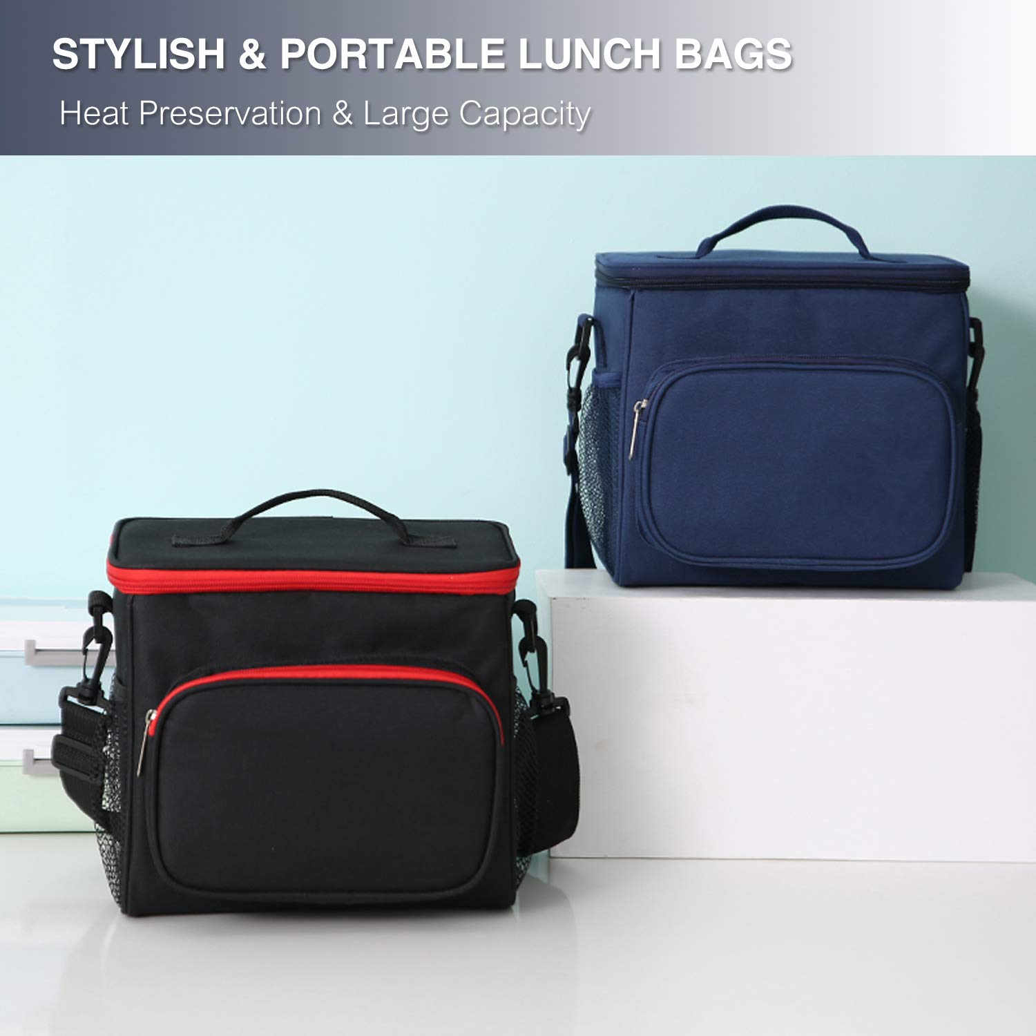 Geïsoleerde lunchtas voor heren, 7,8 l, isoleertas voor eten, koeltas