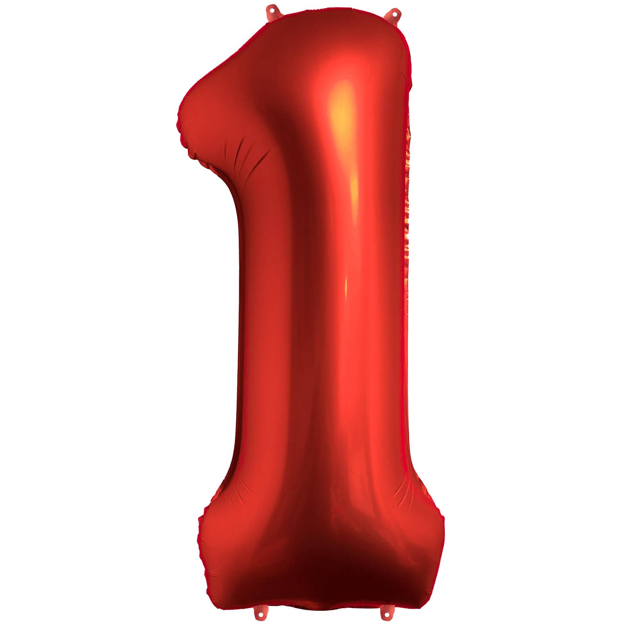 FUNFEST Number 1 Balloon Red Chrome 100 cm – Passion Birthday Decoration – Compatible with Air & Helium – Premium Quality