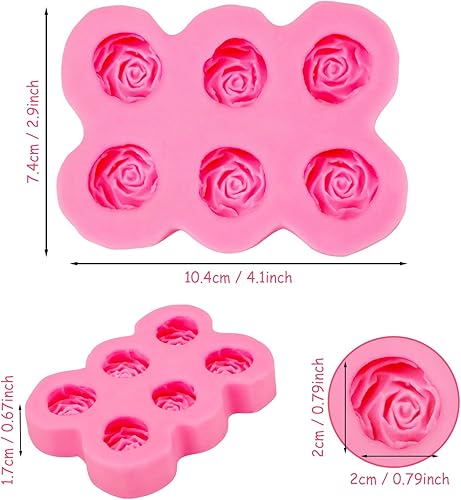 Miniatura 2 de HAIJSEVR Molde de silicona de 6 cavidades para hacer caramelos, gelatina de chocolate, pastel de chocolate, jabón para hornear, molde de silicona de