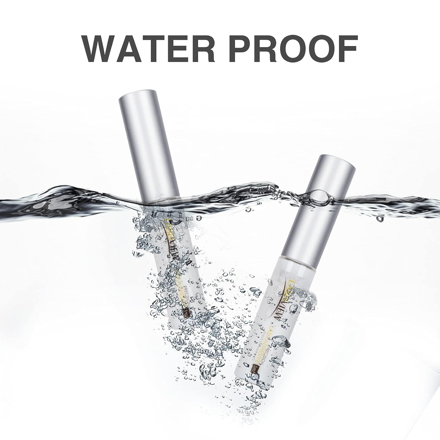 LASHVIEW Eyelash Glue,Lash Glue,Clear Eyelash Glue,Lash Adhesive,White Lash Glue,Eyelash Glue for False Lashes,Waterproof Sensitive Glue,Strong Hold,Latex-Free,5g : Beauty & Personal Care