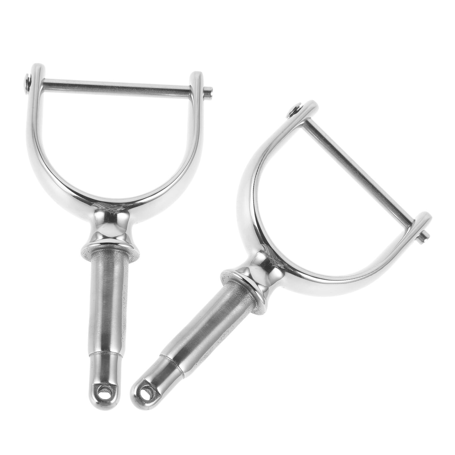VICASKY 2 Stück Edelstahl Ruderdollen 1/2 Seitlich Montierte Paddelhalterungen für Ruderboote und Kajaks mit Robuster Klemme in Silber