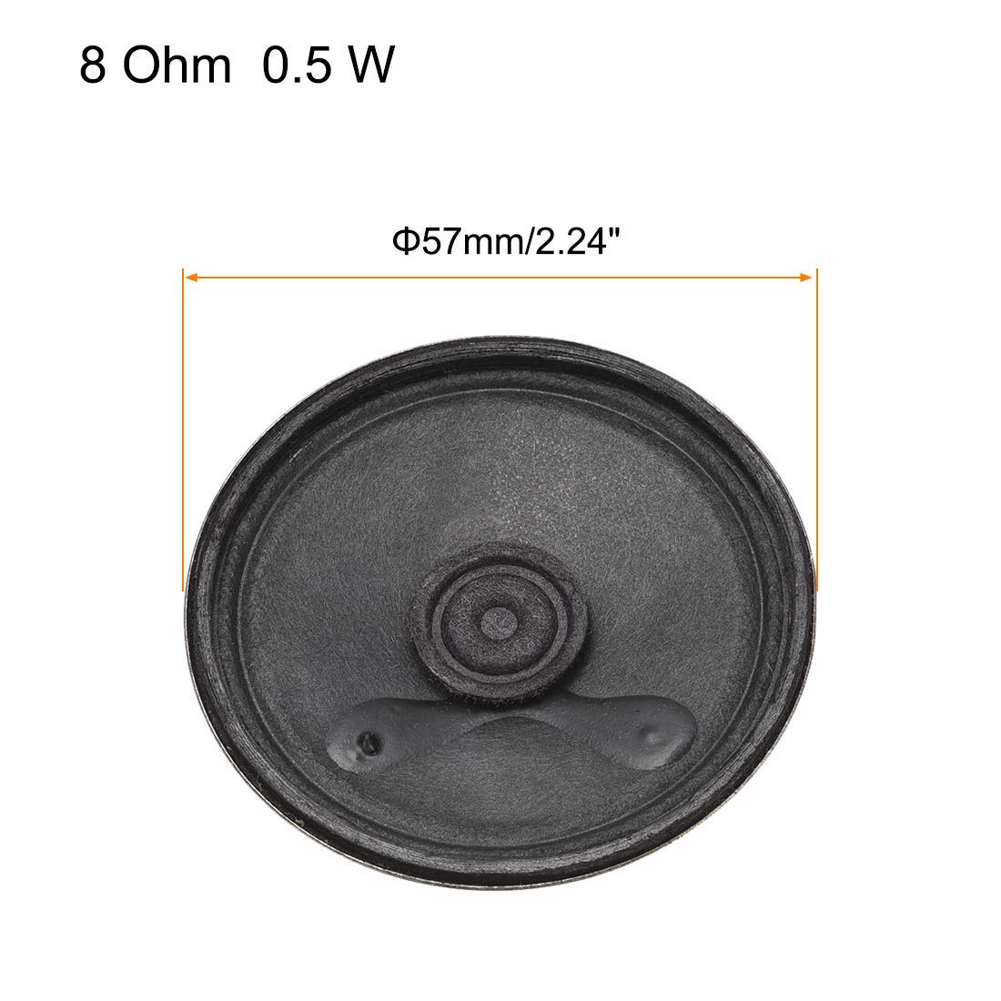 N/D 0,5 W 8 Ohm - Altoparlante magnetico 57 mm di ricambio, forma rotonda, 4 pezzi