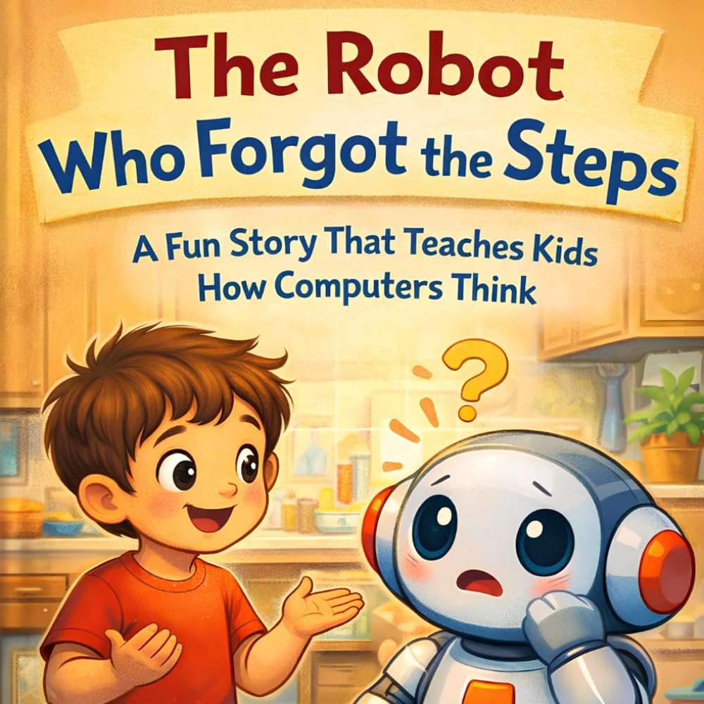 The robot who forgot the steps: A funny story that teaches kids how computers think