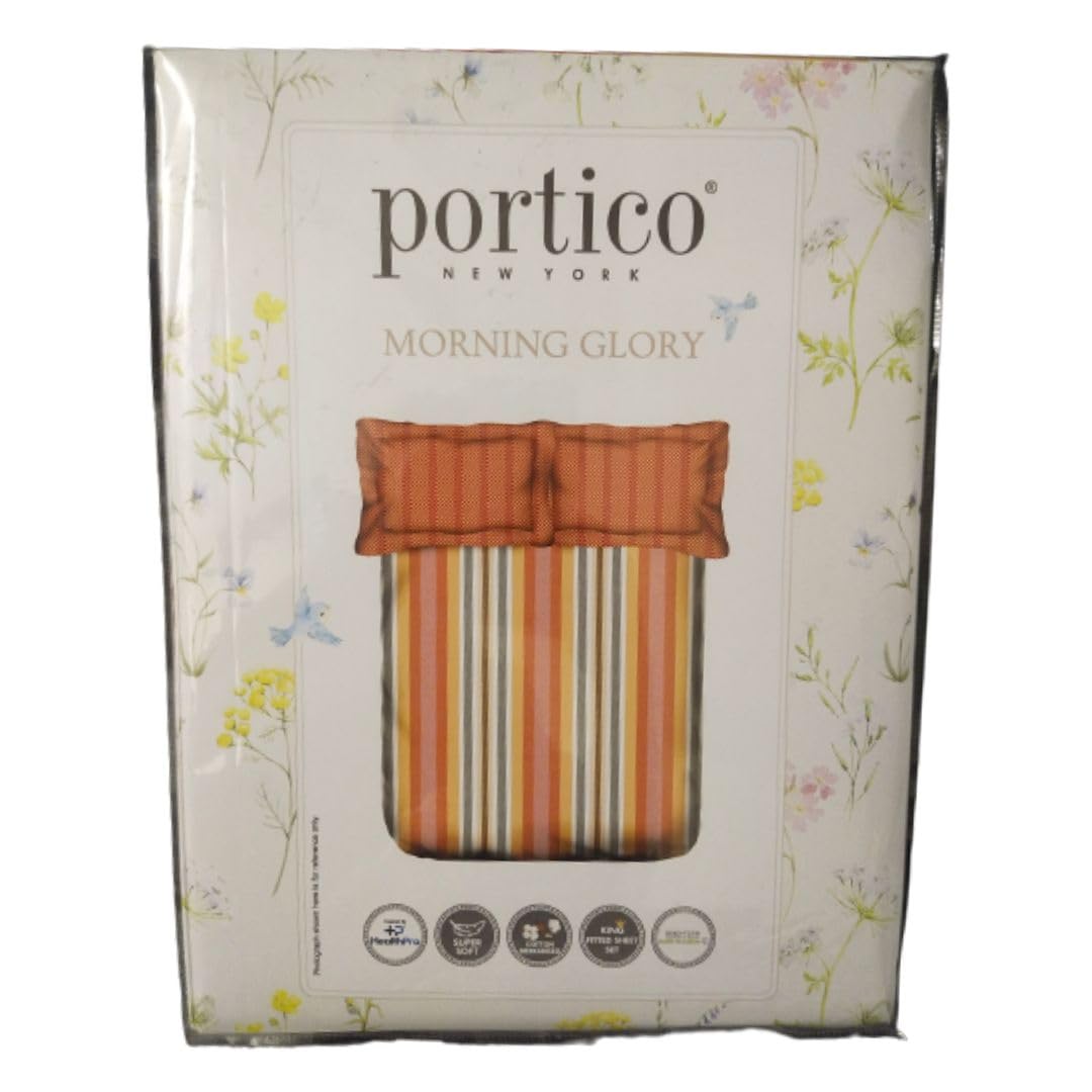 Portico Morning Glory, Experience The Ultimate in Softness and Embrace Luxury with King Size Fitted Bed Sheets.