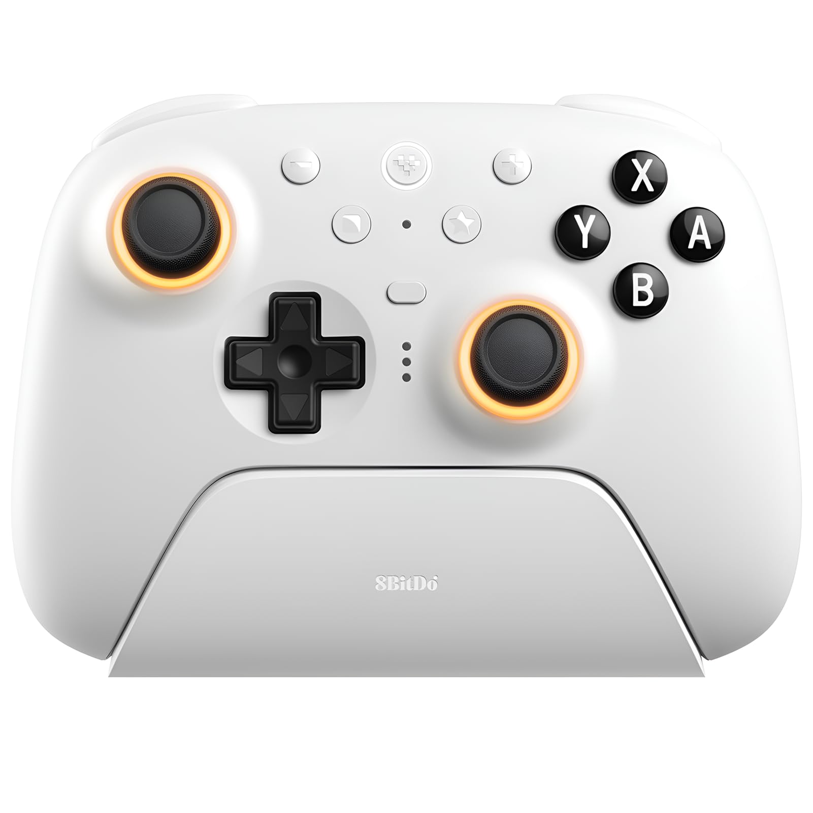 8BitDo Ultimate 2 Bluetooth Controller for Switch, Switch 2 and PC Windows, Switch Pro Controller with TMR Joysticks and Charging Dock, Tactile/Hall Triggers, Vibration & Motion Control, RGB Fire Ring