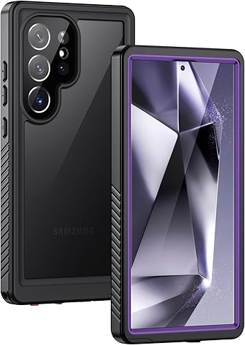 Miniatura 8 de Lanhiem Funda para Samsung Galaxy S24 Ultra, IP68 impermeable a prueba de polvo, protector de pantalla integrado, resistente cuerpo completo a