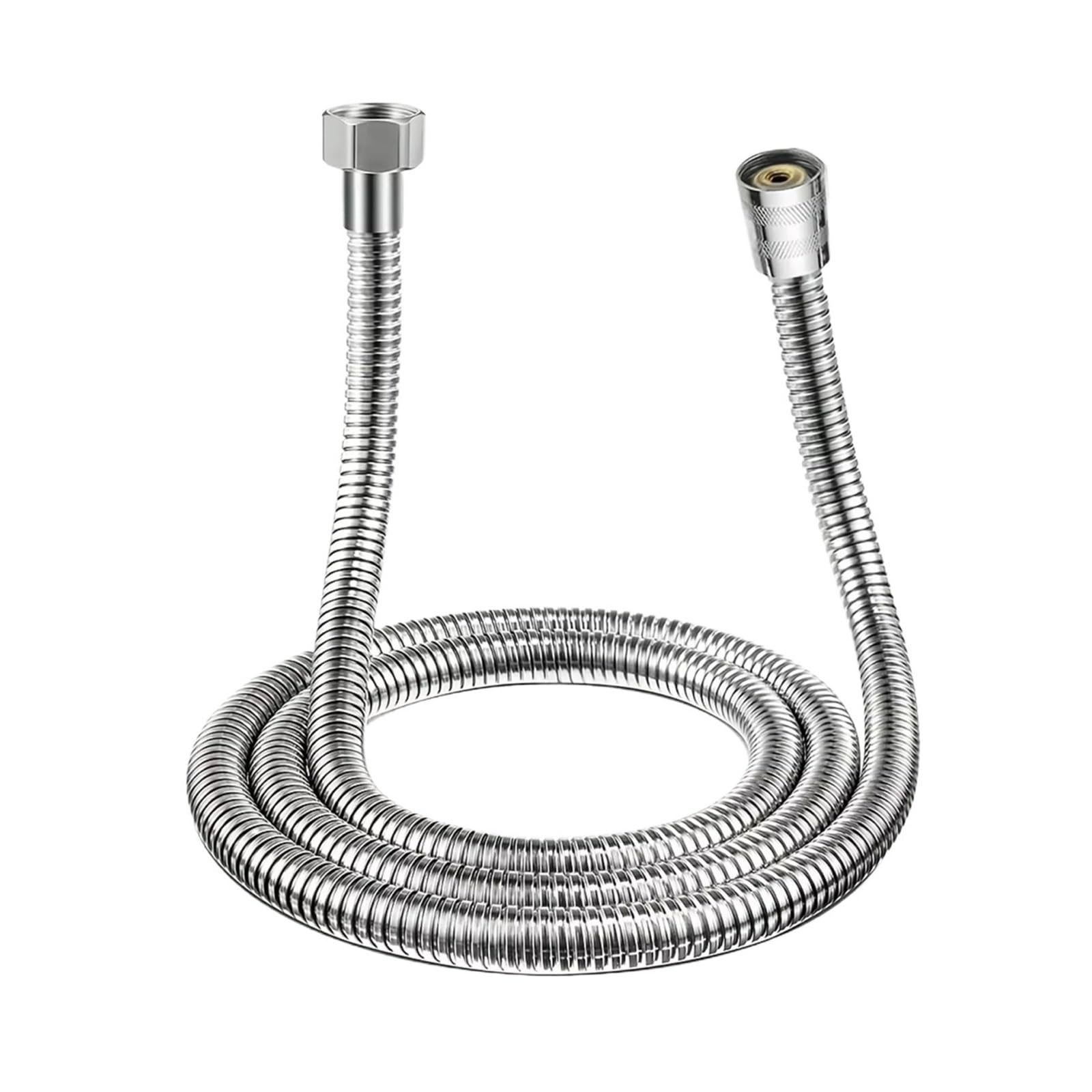 1.5/2M Stainless Steel Extended Tube Shower Pipe(Silver,150cm)