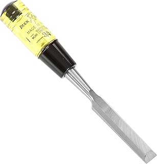 Buck Brothers 120105BC 3/4" Wood Chisel Made in USA, For Paring and Finishing Cuts in Carpentry and Woodworking, Tempered Tool Steel Blade, Mallet-Safe Handle