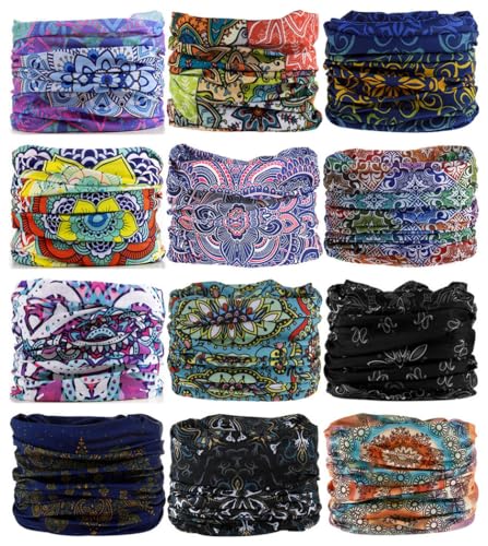Image of VANCROWN Headband Neck Gaiter Head Wrap Headwear Face Mask Magic Scarf Bandana for Men and Women