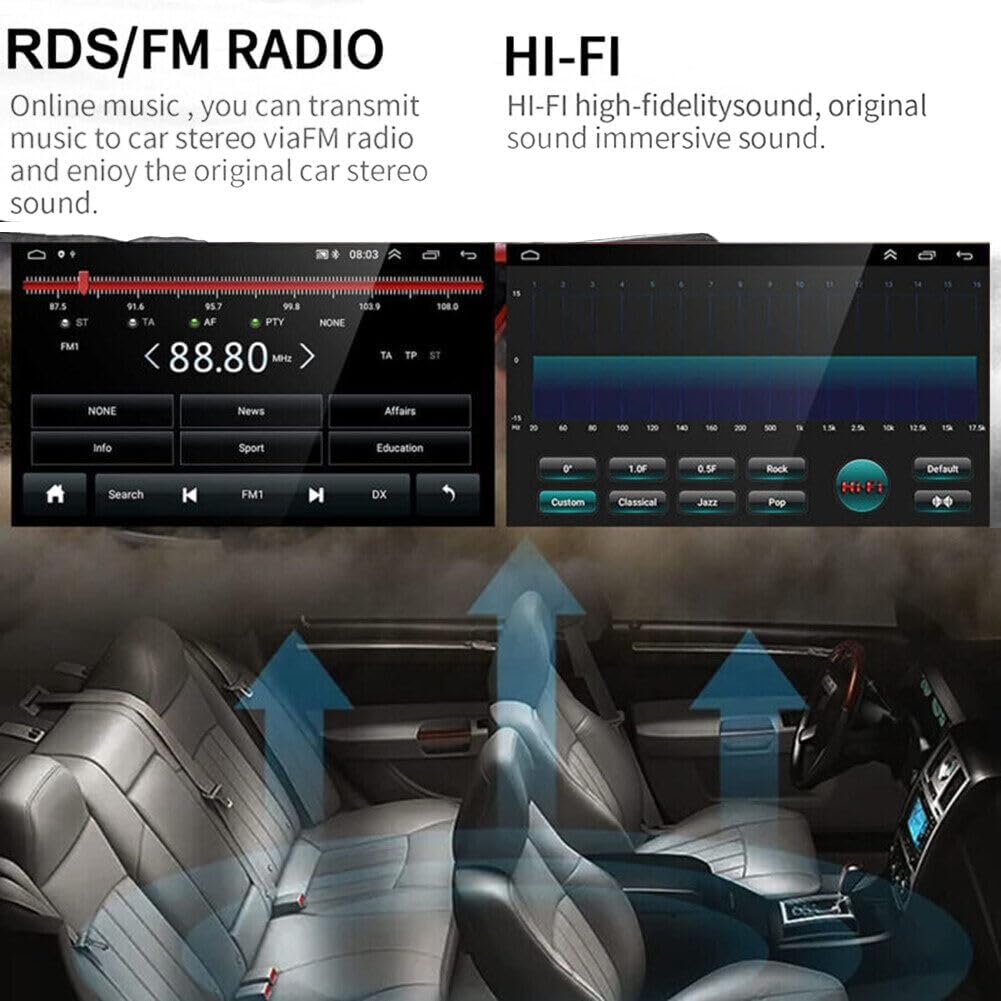 ikasus Android 13 Car Stereo Radio Player for 2013-2018 Nissan Altima 10 inch Touch Screen Car Audio Receiver with GPS Navigation Bluetooth Supports RDS/FM Radio HD Backup Camera+Microphone, 2+32G