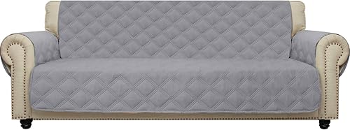 CHHKON - Funda de sofá impermeable con estampado de huellas de perro, antideslizante, acolchada, protector de sofá para niños, mascotas, protector