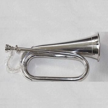 AnNafi Bugle | Tuneable Army Military Bugle Nickel Plated With Free Hard Case + M/P