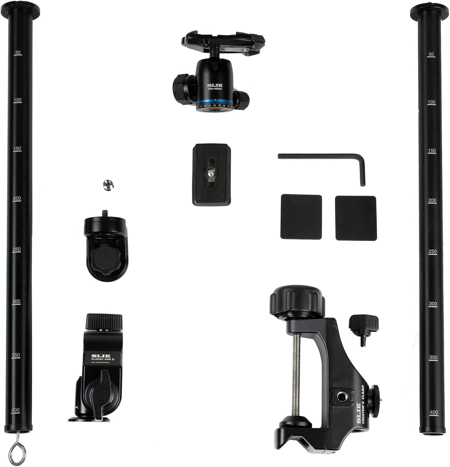 Slik Creator's Series: Complete Studio Kit w/Clamp, Sliding Arm II, and SBH400 Ball Head, Black (618-762)