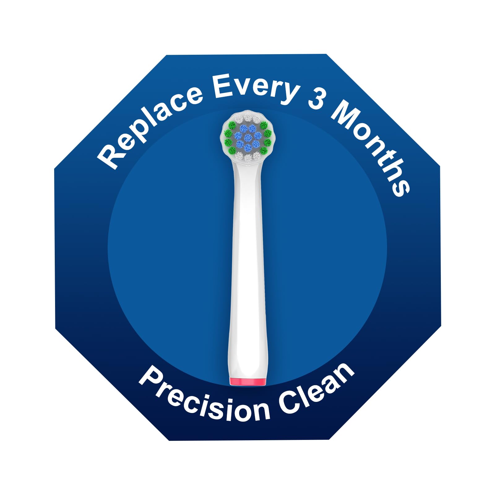 Cabezales de repuesto compatibles con cepillo de dientes eléctrico Oral B Pro 1000/500/Genius X/Smart 1500, 8 recambios de precisión para cuidado sensible, 8 piezas de limpieza cruzada para limpieza