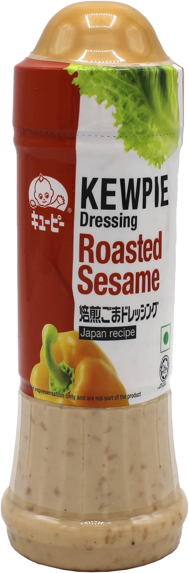 Kewpie Dressing Roasted Sesame Japan Recipe, 210 ml / 225 g,Yellow