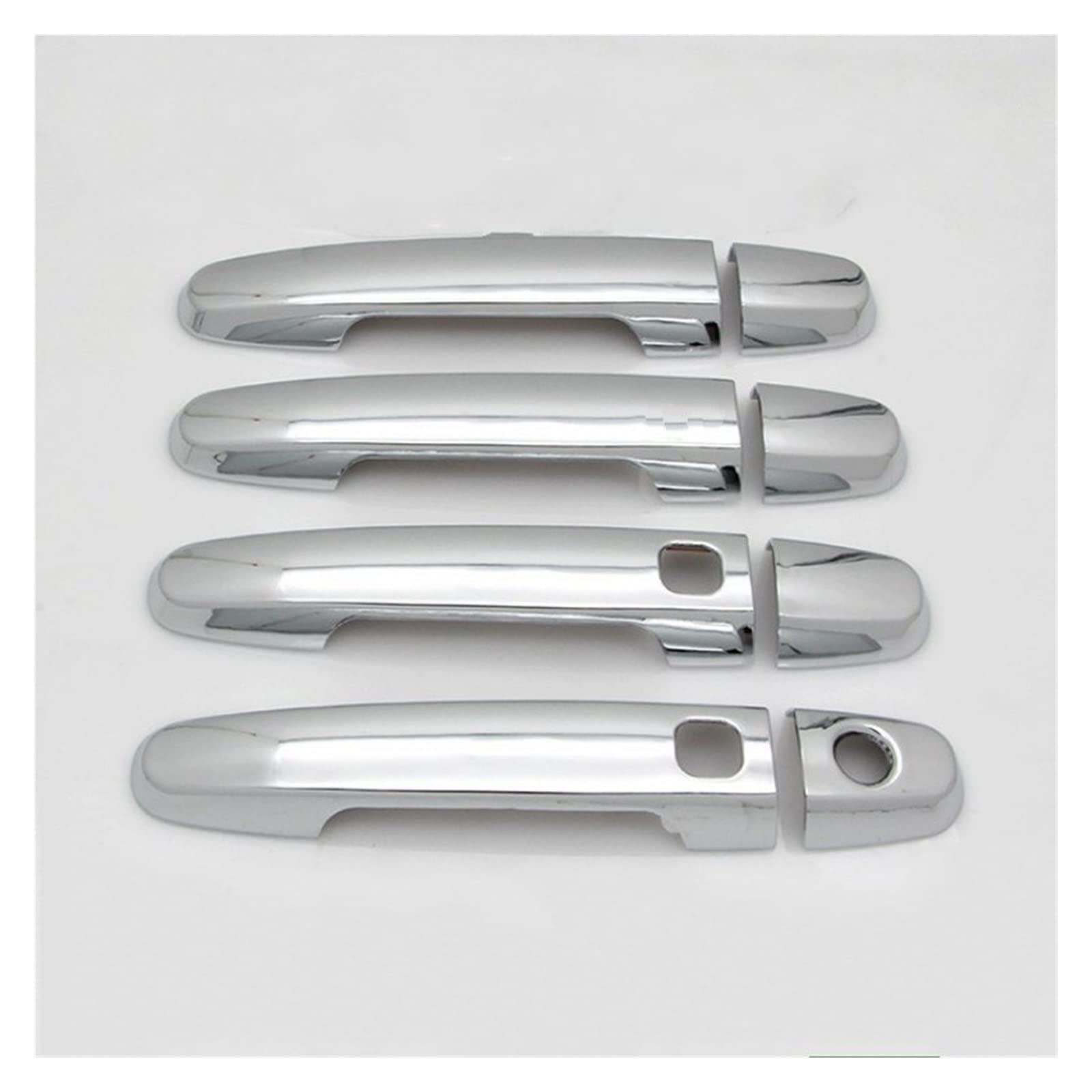 Rinkteea One Color Exterior Car Door Handle For Corolla Axio Altis 2008-2013 Gloss Black Chrome Car Door Handle Cover Trim Styling Accessories(Siver 2 Buttons)