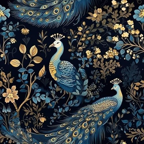 Image of VKR Self Adhesive 3D Wood Panel Wallpaper Roll 45 x 300cm - Waterproof, Peel and Stick Vinyl Wall Sticker for Living Room, Bedroom, Cabinet & Wall Decor (Peacock-Pack of 1)