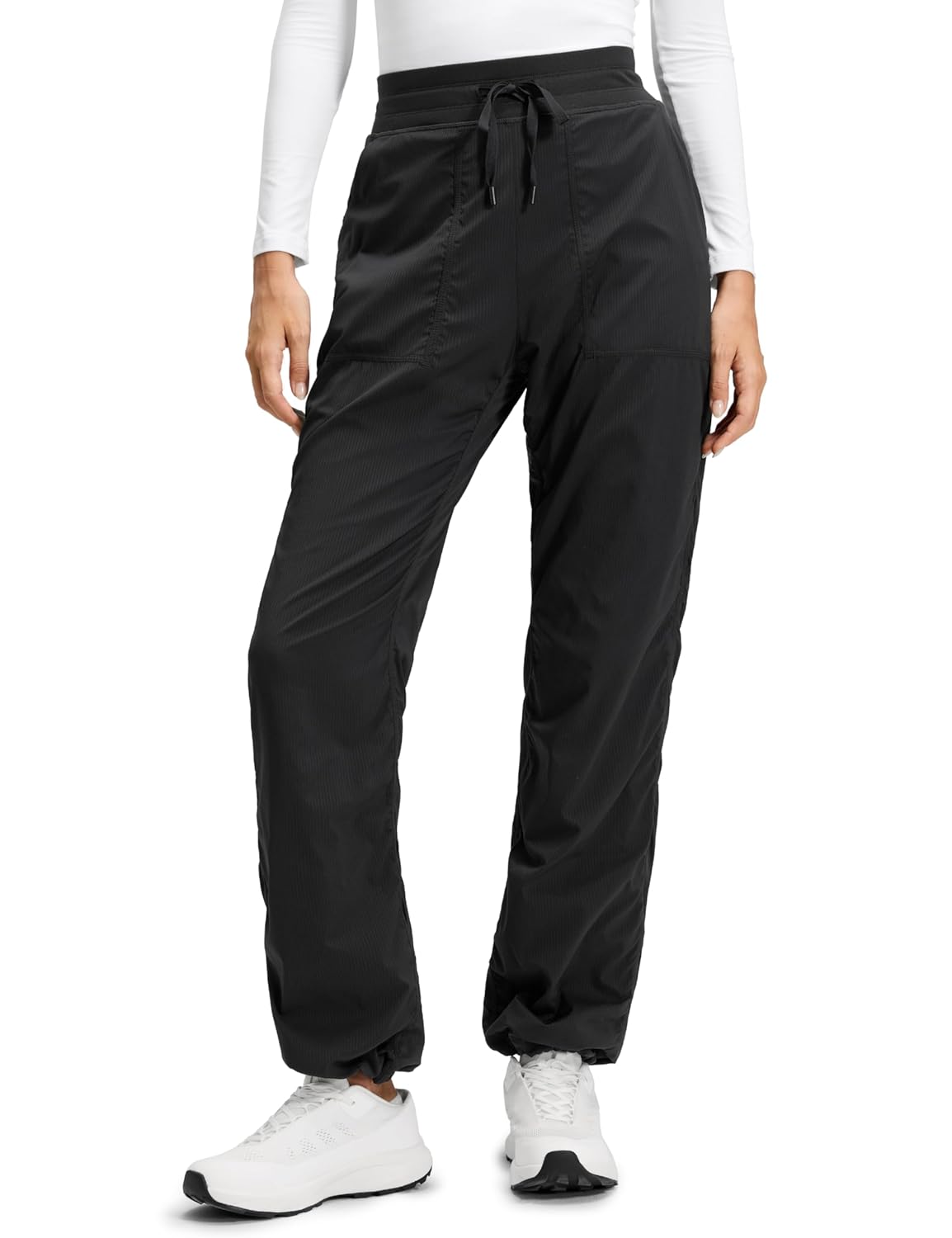 CRZ YOGA Fleece Lined Athletic Pants for Women 30 - Water Resistance Thermal Casual Work Winter Outdoor Joggers