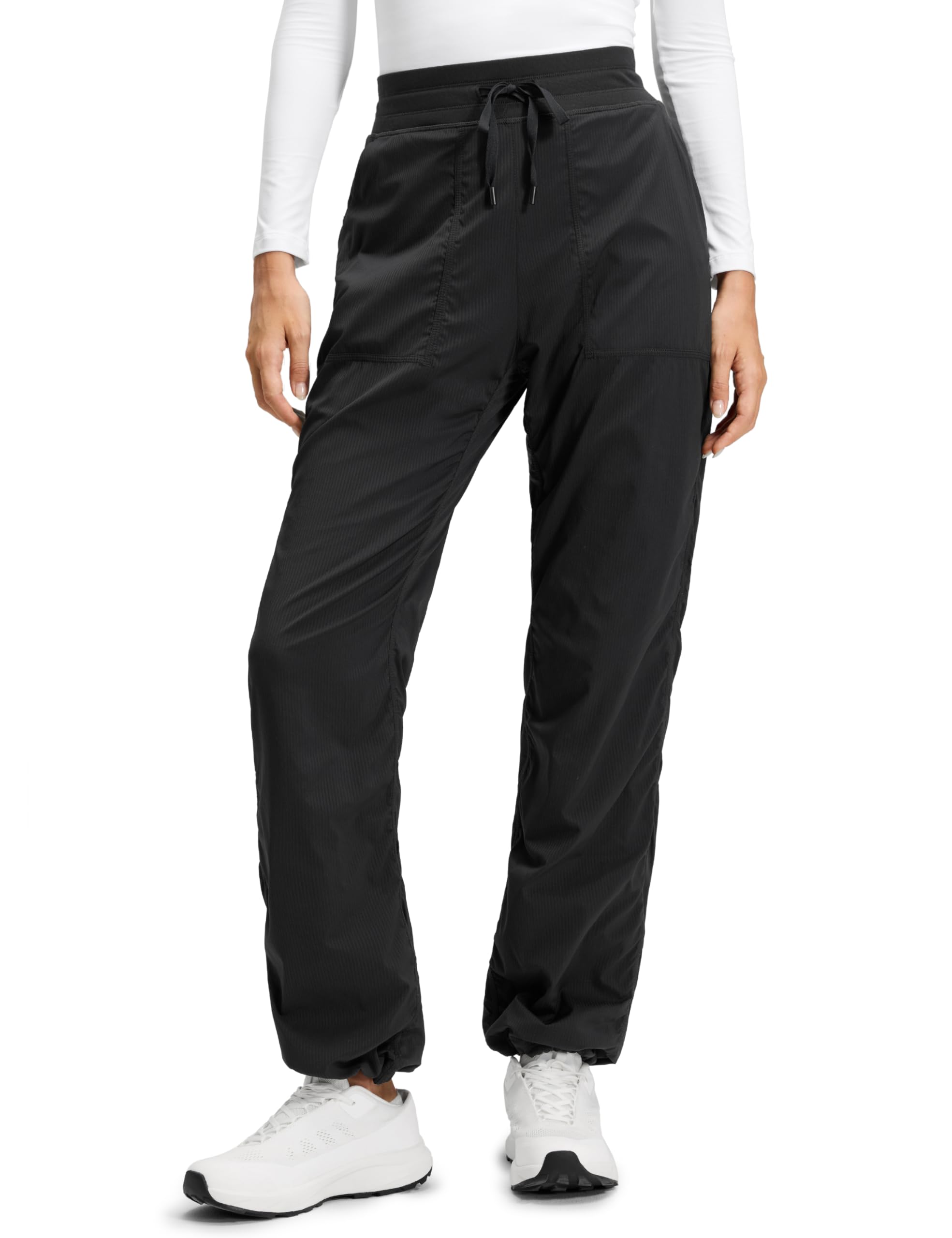 CRZ YOGA Fleece Lined Athletic Pants for Women 30 - Water Resistance Thermal Casual Work Winter Outdoor Joggers