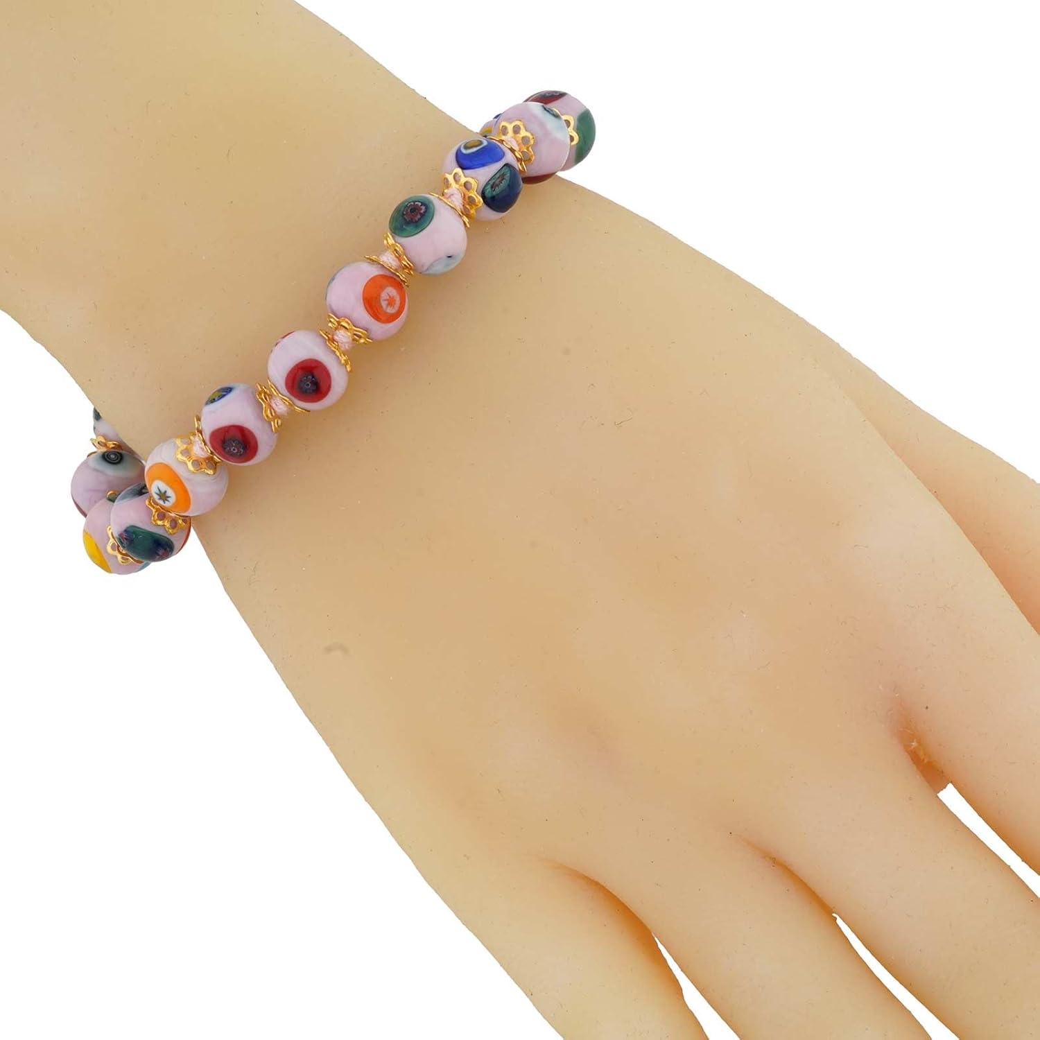 Glass Of Venice Murano Glass Mosaic Bracelet - Pink - Image 3