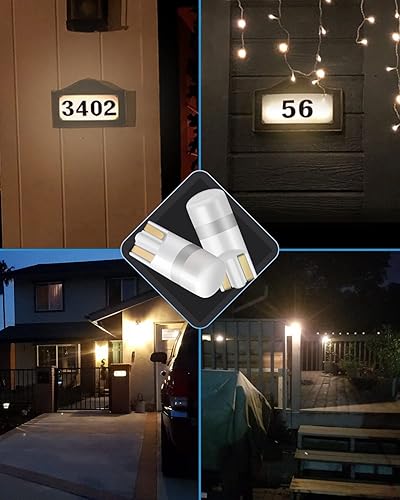 Miniatura 4 de Keiurot Foco de número de casa 194 193 Bombilla de dirección iluminada, kit de bombillas de repuesto LED de 10-30 voltios CACC, iluminación de