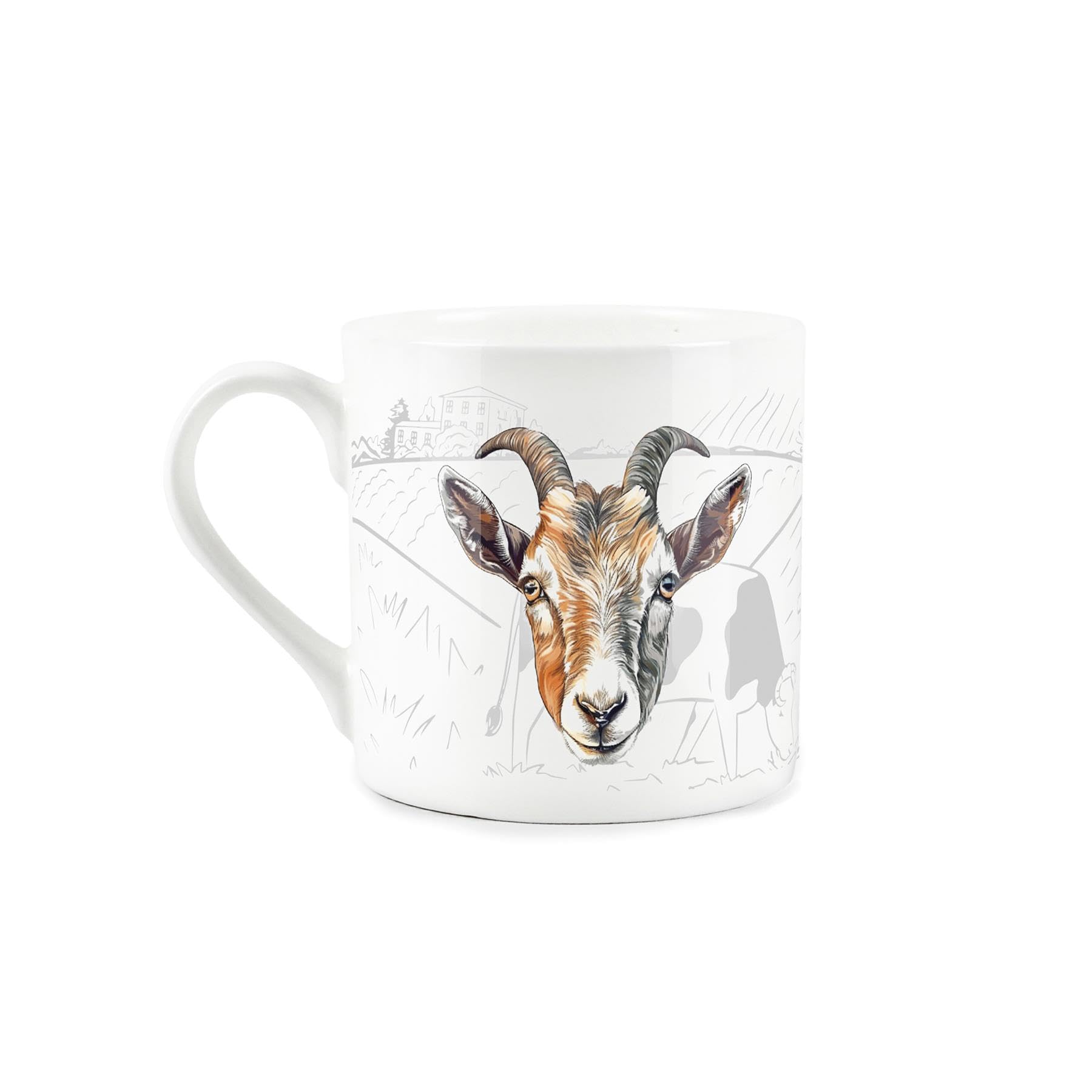 Purely Home Goat Mug - Countryside Farm Animals Fine Bone China White Mug Coffee/Tea Present Gift for Animal Lovers - Image 2