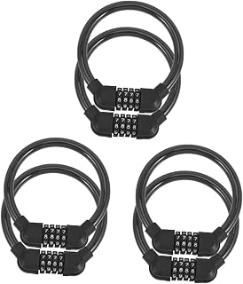 INOOMP 6 Pcs Electric Scooter Lock Motorcycle Lock Sturdy Motorcycle Lock Outdoor Accessories Combination Lock Outdoor Portable Cycle Lock Multi-Function Cycle Lock Daily Use Cable Lock