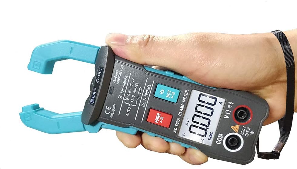 BSIDE ZT-QB1 Portable Smart AC/DC Clamp Meter Multimeter Current Voltage Resistance Continuity Measurement Tester with NCV