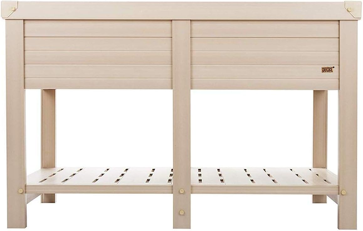 ecoFLEX Elevated Planter, 48", Tan