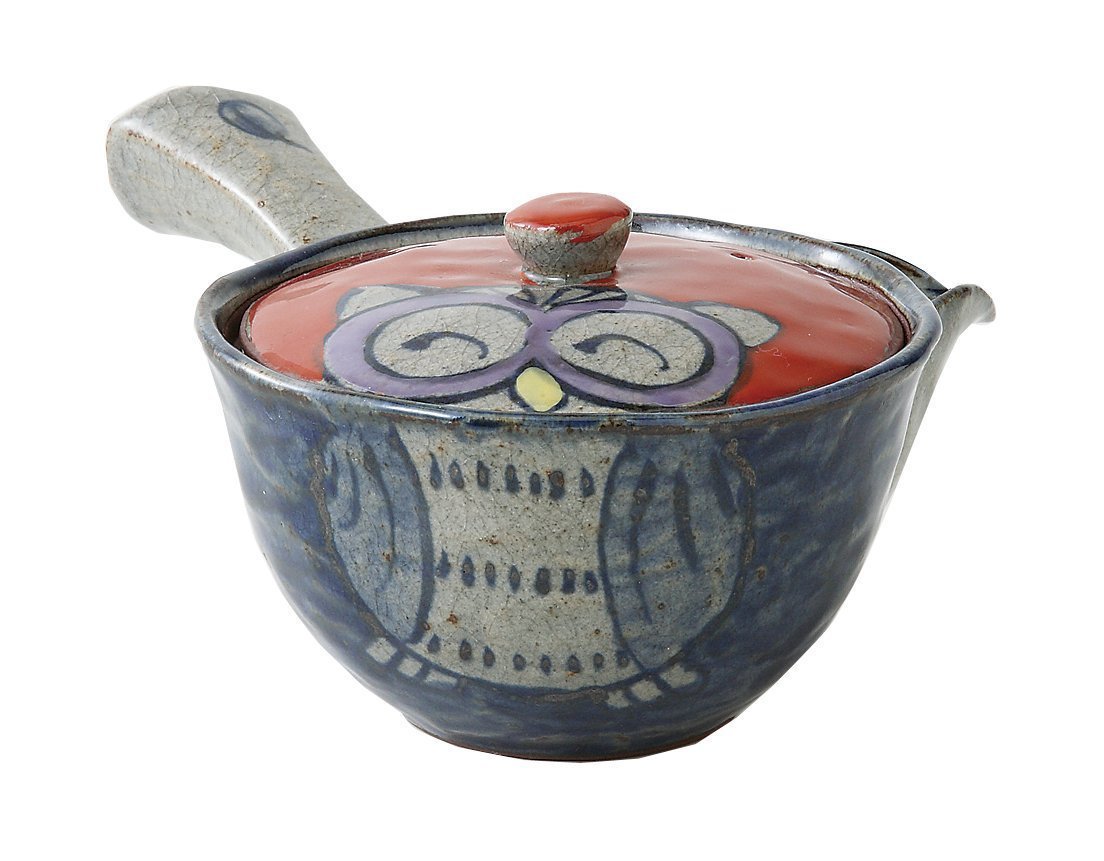 Hand made Owl teapot (Japanese Teapot Kyusu) 83969 from Japan