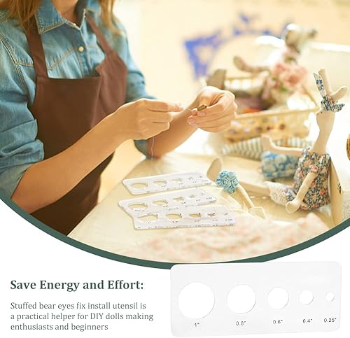 Miniatura 6 de PH PandaHall Herramienta auxiliar de inserción de ojos de seguridad, 6 piezas, para fijar ojos de seguridad y arandelas, herramienta de ojos