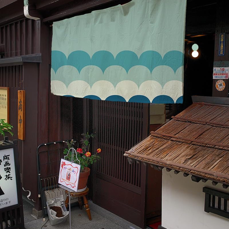 Noren japonés Konsilsa corto: Cortina elegante de puerta para restaurante y hogar de 140x80cm
