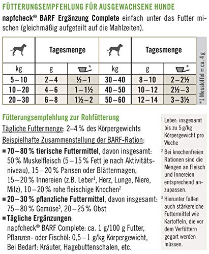 napfcheck Barf Complete - fachtierärztlich entwickelte Komplettergänzung - für Hunde - 500 g