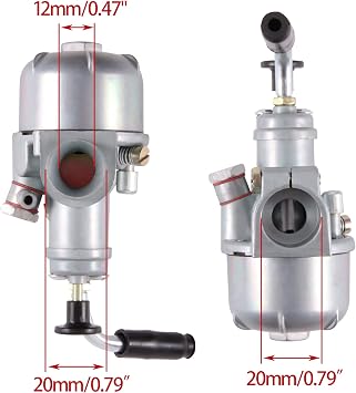 WOOSTAR 12mm Carburetor Bing Style Replacement for Puch Maxi Sport Luxe Newport E50 Murraya 50cc Engine