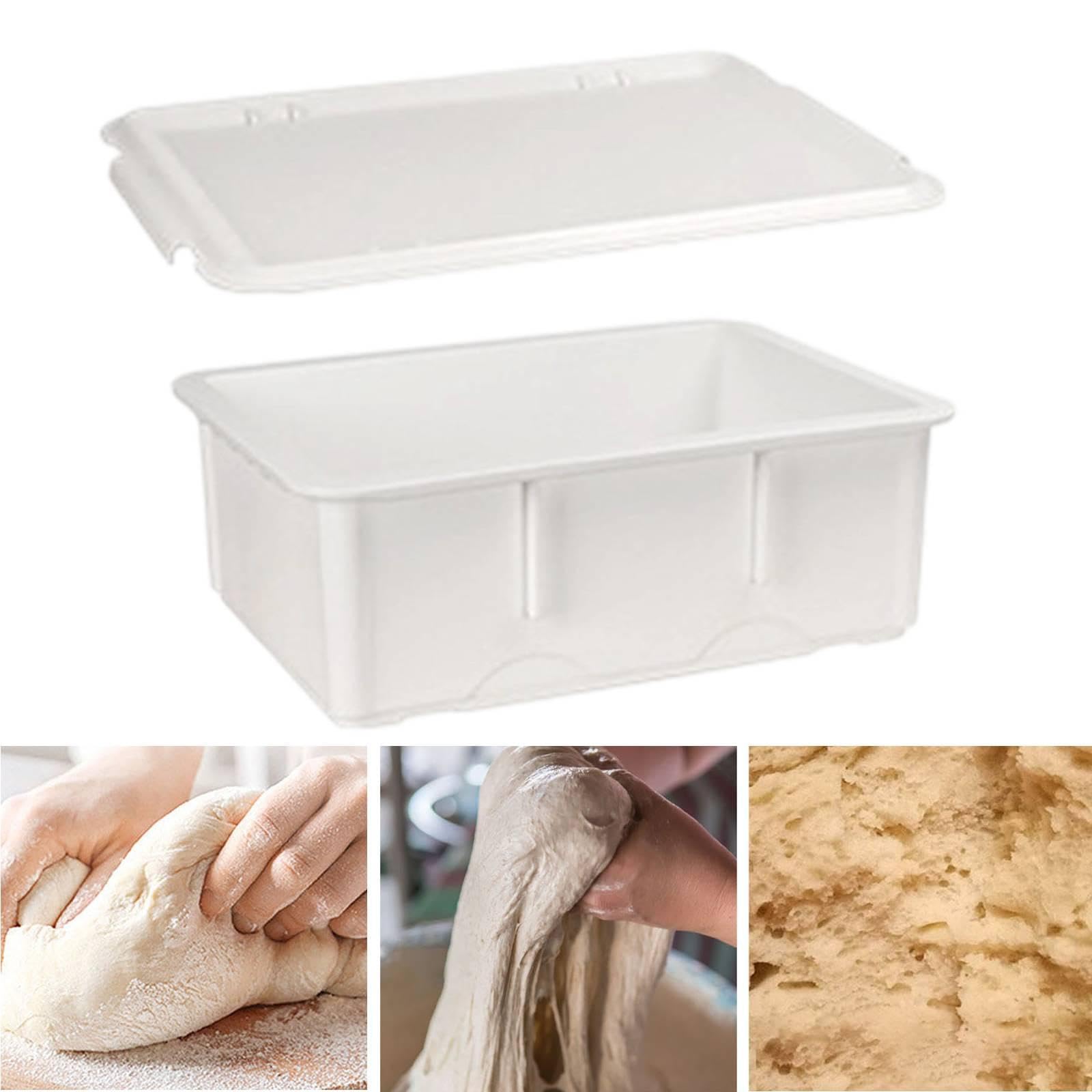 Caja de Fermentación para Pizza con Tapa, Caja de Fermentación, Recipiente de Almacenamiento Casero, Cuenca Profunda