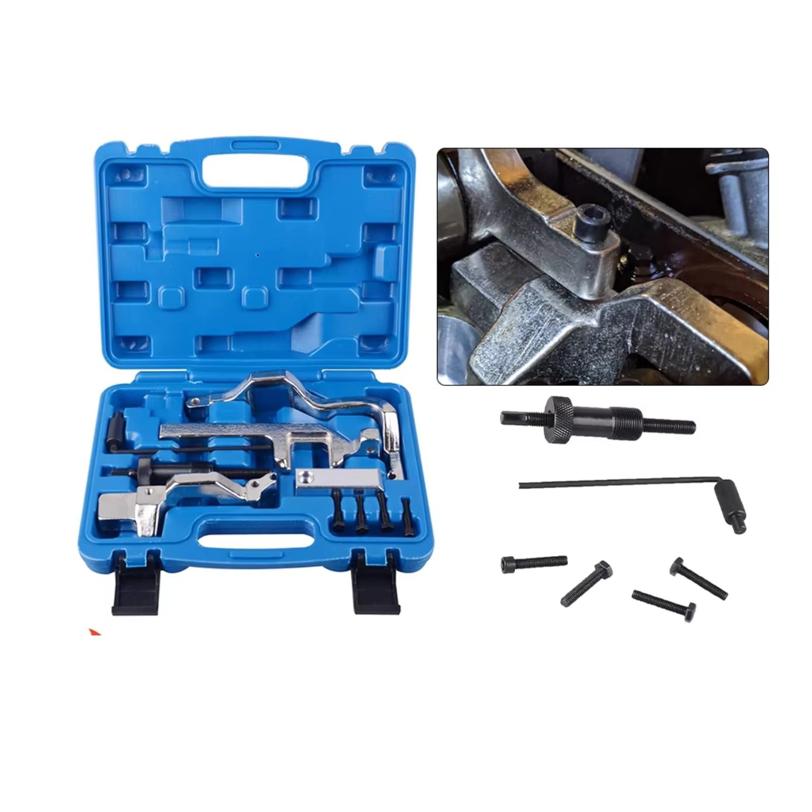 Kit Herramientas Bloqueo Compatible Con Peugeot Para 207 2006-2009 Juego Herramientas Pasador Bloqueo Tensor Soporte Polea Árbol Levas Sincronización Motor Automóvil OEM:119340 119540