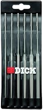 Dick 21601420 tipo de corte 2 Aguja Archivos (Pack de 6), color negro/gris, 140 mm, juego de 6 piezas
