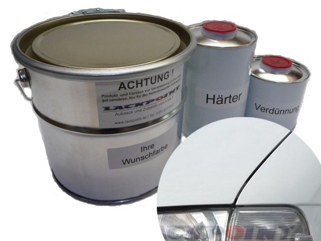 Lackpoint 1,75 Liter Set 2K Autolack für VW Farbe R902 T4 Grau Weiß Trendlack