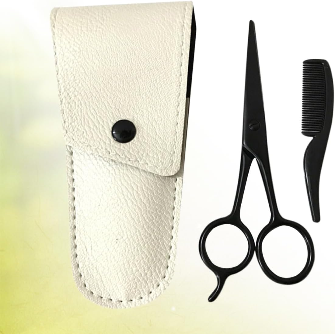 LIFKOME 3pcs Beard Trimming Kit Mustache Scissors Set Hair Cutting Scissors Beard Shears Barber Grooming Precision for Men